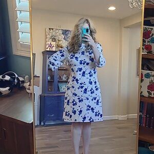 Lauren Ralph Lauren Romantic Lace Creates Chic Texture Floral Jersey Dress 12